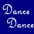 A static blue and gray pixel art image with white text reading "Dance Dance we're falling apart to halftime. ~FOB" arranged in a grid layout.