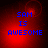 Blue pixelated text 'SAM IS AWESOME' on a red gradient background with subtle circular light effects.