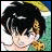 Anime-style character with black hair and yellow headband, partial face visible, against gradient background with text "Anime IM" and "c0m" on black side.