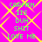 Bright pink background with yellow diamond lattice pattern, green pixelated text repeating 'CARMEN IS DUH SHIT LOVE ME' in four vertical