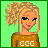 Animated contact sheet showing a pixel art character with blonde hair and green eyes in various poses, accompanied by bees and repeated text on a bright green background.
