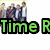 Green text 'Time R Is' and partial 'WESOM' over a group photo of young men in casual clothing, with pixelated animation changes.