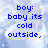 Pixelated blue text on a light blue and white cloud-like background with gray