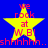 Yellow star with red text "we rock at W.B!" on blue background, repeated with "shhhhhhh..." text below in red.