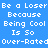 Blue background with white pixelated text repeating 'Be a Loser Because Being Cool Is So Over-Rated' in a pattern, with some text blocks highlighted in cyan