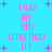 Pixelated pink text on cyan background with purple plus signs, repeating 'I luv my bflz u no hoo ur' in a pattern