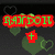Animated icon with red 'FRANK' text over dark background with green hearts, transitioning to pink 'FRANK' and 'LOUIS' text over striped background.