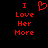 Red pixelated text and heart symbol on black background, with identical static left and right sections.