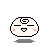 Pixelated circular icon with a spiral symbol on top, showing four sequential expressions: closed eyes smiling, crying with two blue tears, crying with four blue tears, and crying with two vertical blue tears.