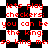 Red text on a black-and-white checkered background with repeated phrases and distorted text elements.