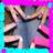 Pixelated static image of two figures in dynamic pose with colorful border, one figure in light clothing extending arm toward the other.