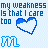 Pixelated blue text and heart icons on a light blue background with repeated phrases.
