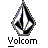 Pixelated teardrop-shaped icon with black and white abstract design, featuring a vertical line dividing the shape into two mirrored halves, set against light gray background.