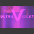 Animated contact sheet of six frames showing a stylized pink 'V' logo with 'ULTRA VIOLET' text against purple gradient backgrounds, displaying subtle animation changes across frames.