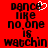 Red background with black pixelated text reading "dance like no one is watchin" and a white heart-shaped cursor icon above the 'n' in dance.