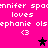 Pixelated pink background with repeated white text and star symbols in black and purple.