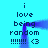 Pixelated text and symbols arranged in a vertical on a cyan background with a purple motion blur effect