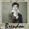 A static image of a person in historical attire with a hand near the mouth, set against a muted background with the name 'Brendon' written below.
