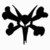 Black and white pixelated icon with a central vertical stem extending to the bottom, four irregularly shaped black sections branching out from the top in a cross-like pattern against a plain background.