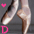 A contact sheet of five animated frames showing ballet dancer feet in pointe shoes with changing text and heart symbols, arranged in a 3x2 grid on a gray background.