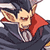 Pixelated 50x50 AIM buddy icon featuring a character with light skin, dark hair, and red cape-like collar against gray background.