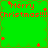 Green background with red text reading "Merry Christmas!!!" and scattered red star shapes, displayed in a