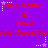 Purple background with red text reading 'my name is ERRR' and partial words like 'ood Questionod', stars, and dotted lines in white and purple.