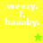 Pixelated text and star symbols on a split yellow-green background with visible animation changes between frames.