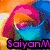 Pixelated image of a character with pink hair and blue clothing, a rainbow-colored eye, and a purple rose, with text overlays.