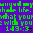 Static image with purple background and green text repeating 'changed my whole life. what you' followed by '143<3' symbols in black.
