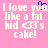 Pixelated text on pink background with blue pixel cluster above 'you' in left frame, repeating phrase