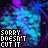 identical pixelated icons with blue and purple abstract backgrounds, each displaying the text "SORRY DOESN'T CUT IT" in white block letters