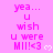 A static image with pink text on a bright pink background, displaying repeated phrases and heart symbols.