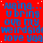 Red background with blue text repeating 'Amina... U bring out my weirdside! love yaa' in a pattern, with a gray square in the bottom-right corner