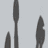Animated sequence showing a stylized golden 'A' with crossed swords on black, gray, and dark backgrounds.