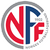 Circular icon with gray outer ring and white inner circle containing red 'N' on left, blue 'F' in center, and red 'F' on right.