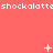 Pixelated text repeats across a coral background with small white symbols scattered throughout.