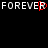 Pixelated text 'FOREVER FOREVER' with a red circular outline around the second 'E', displayed on black background.