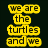Yellow pixelated text on dark background with a small yellow-tinted image of turtles swimming in water.