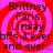 Red and pink spiral background with black text reading 'Brittney Paris Linsay bffs 4 ever and ever...' repeated in four quadrants.