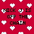 Red background with white pixelated hearts and black text reading "NICK J IS OFF THE CHAIN" repeated across the image.