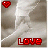 Animated contact sheet of a 48x48 pixel buddy icon showing sequential frames with red heart symbols and 'LOVE' text over grayscale foot imagery.