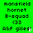 Green background displays repeated text blocks with 'mansfield hornet B-squad <33 A&F gilies!' and animated white cursor-like marks on the right side of each block.