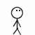 A sequence of stick figure animations showing changing poses and expressions with scattered blue stars on a white background.