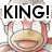 Animated pixel art of a cartoon character with a wide grin, wearing a white helmet, displaying text overlays across four