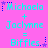 Pixelated cyan text on bright pink background shows 'Michaela + Jaclynn = Biffles.' with star symbols changing color between blue and purple.