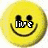 Animated yellow smiley face with black eyes and mouth, displaying 'live' text over its left eye.