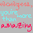A static image displays repeated text phrases in multiple colors on a gray background, with no visible animation or motion.