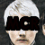 Pixelated image with text overlays: 'MCR' in black, 'is the' in green, 'best' in red, and a person with white hair.