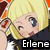 Pixelated anime-style character with blonde hair and blue eyes, wearing dark clothing with white accents, shown in six variations of text labels.